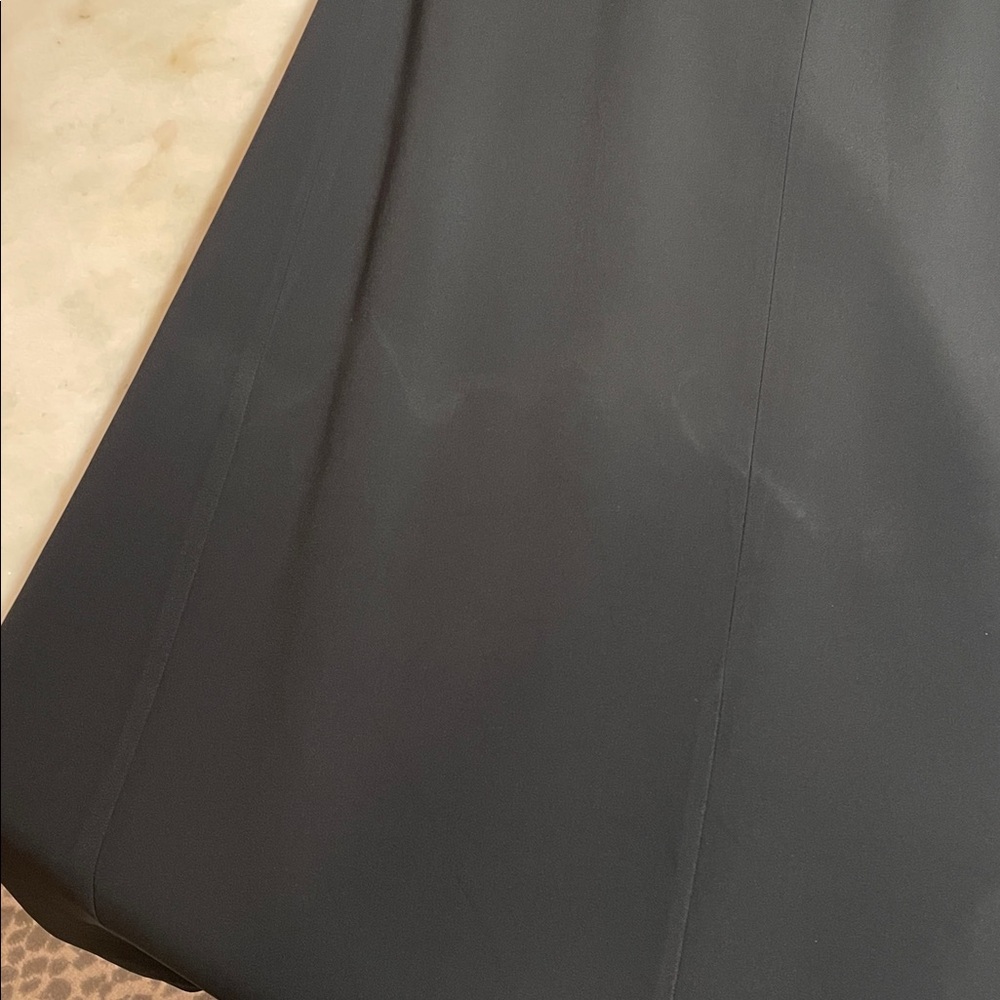 Strapless Black Evening Gown with Plunging V and Front Slit - Picture 9 of 11